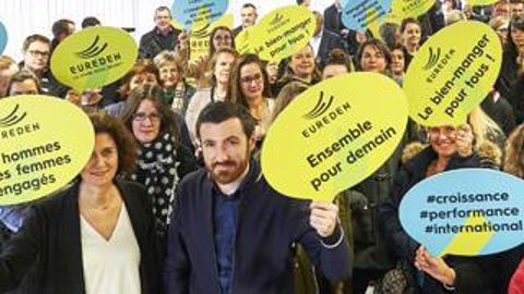 Des salariés de Triskalia, à Landerneau (Finistère), lors de l’annonce du nom de l’union fin janvier dernier.